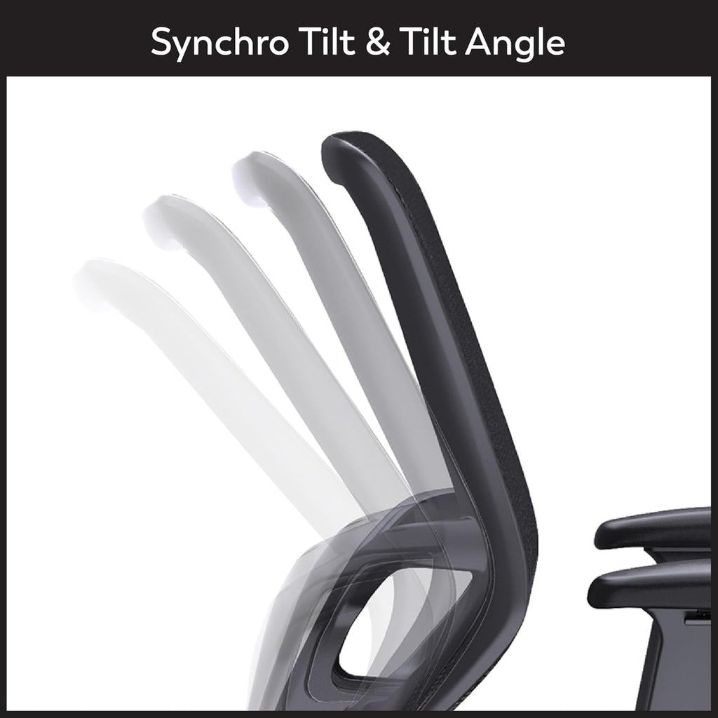 WorkPro® 1000 Series Ergonomic Mesh/Mesh Mid-Back Task Office Chair, Black/Black, BIFMA Compliant