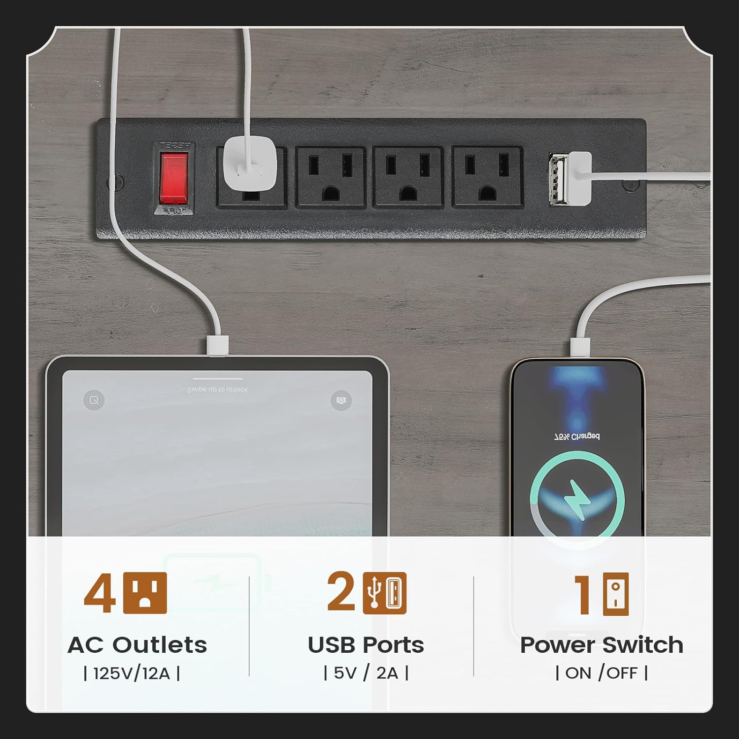 SEDETA 69" L Shaped Desk with Drawers and Storage, Farmhouse Computer Desk with File Drawers and Power Outlet, Corner Executive Desk with Storage Cabinet for Home Office, Grey