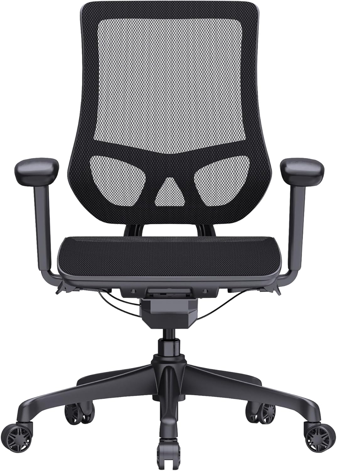 WorkPro® 1000 Series Ergonomic Mesh/Mesh Mid-Back Task Office Chair, Black/Black, BIFMA Compliant