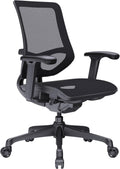 WorkPro® 1000 Series Ergonomic Mesh/Mesh Mid-Back Task Office Chair, Black/Black, BIFMA Compliant