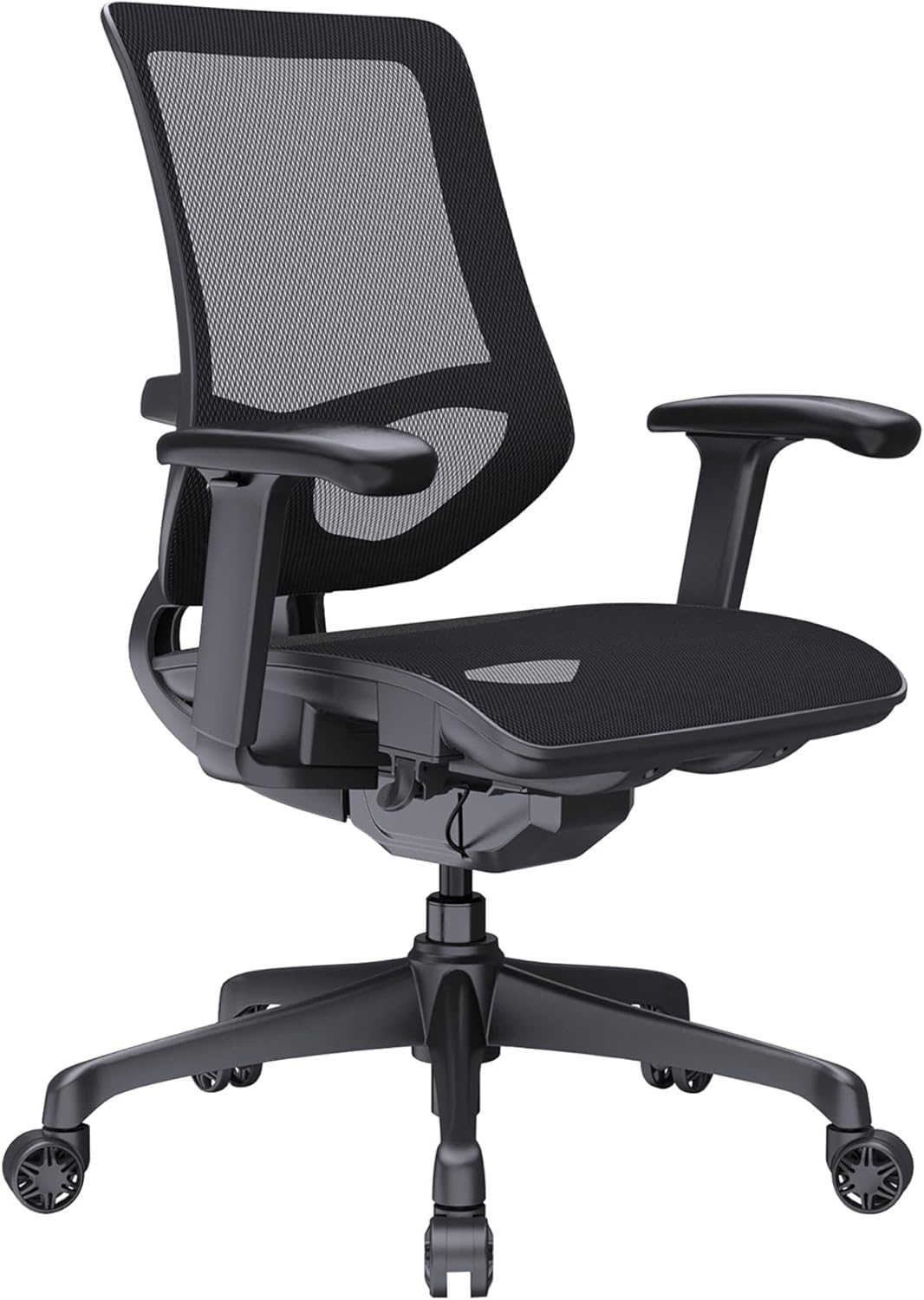 WorkPro® 1000 Series Ergonomic Mesh/Mesh Mid-Back Task Office Chair, Black/Black, BIFMA Compliant
