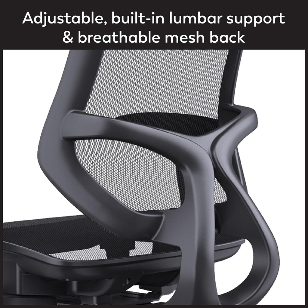 WorkPro® 1000 Series Ergonomic Mesh/Mesh Mid-Back Task Office Chair, Black/Black, BIFMA Compliant