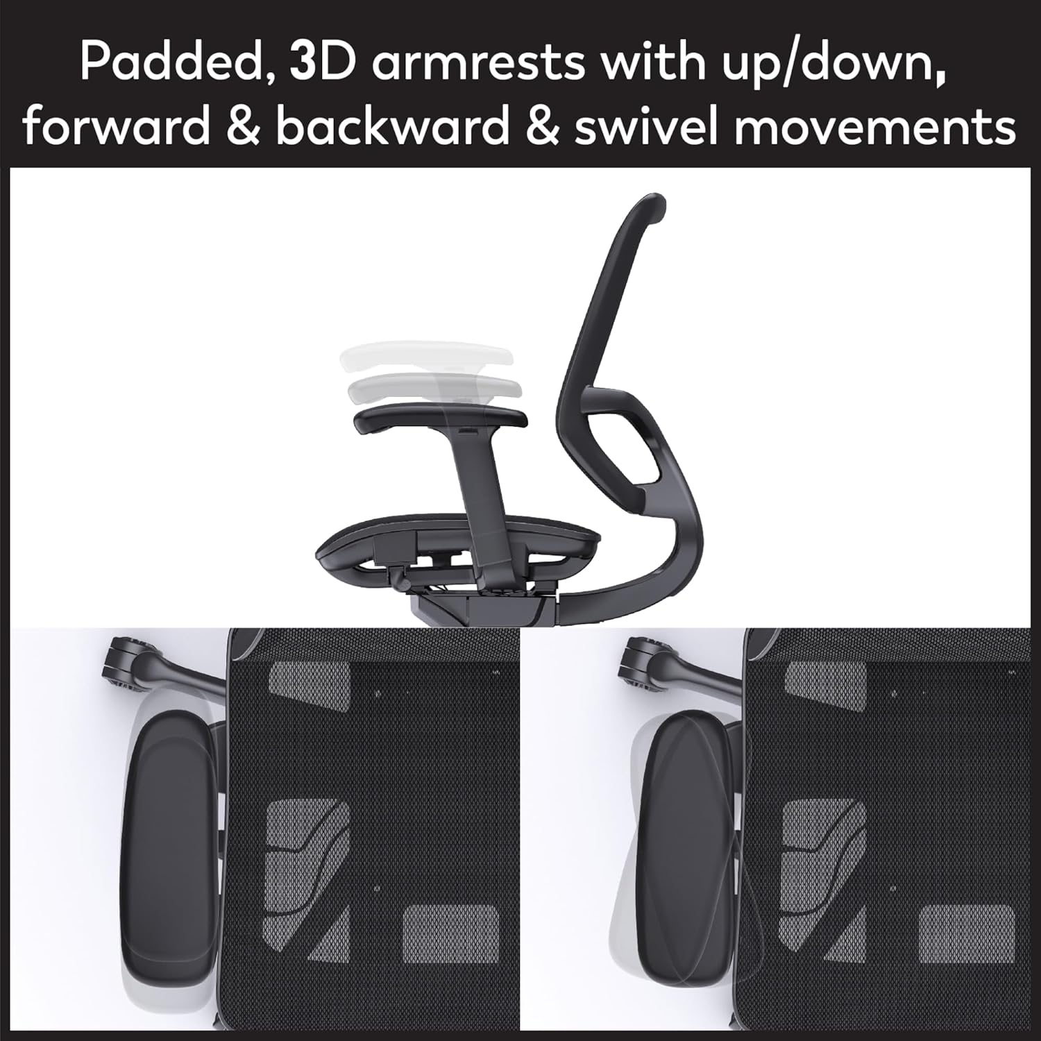 WorkPro® 1000 Series Ergonomic Mesh/Mesh Mid-Back Task Office Chair, Black/Black, BIFMA Compliant