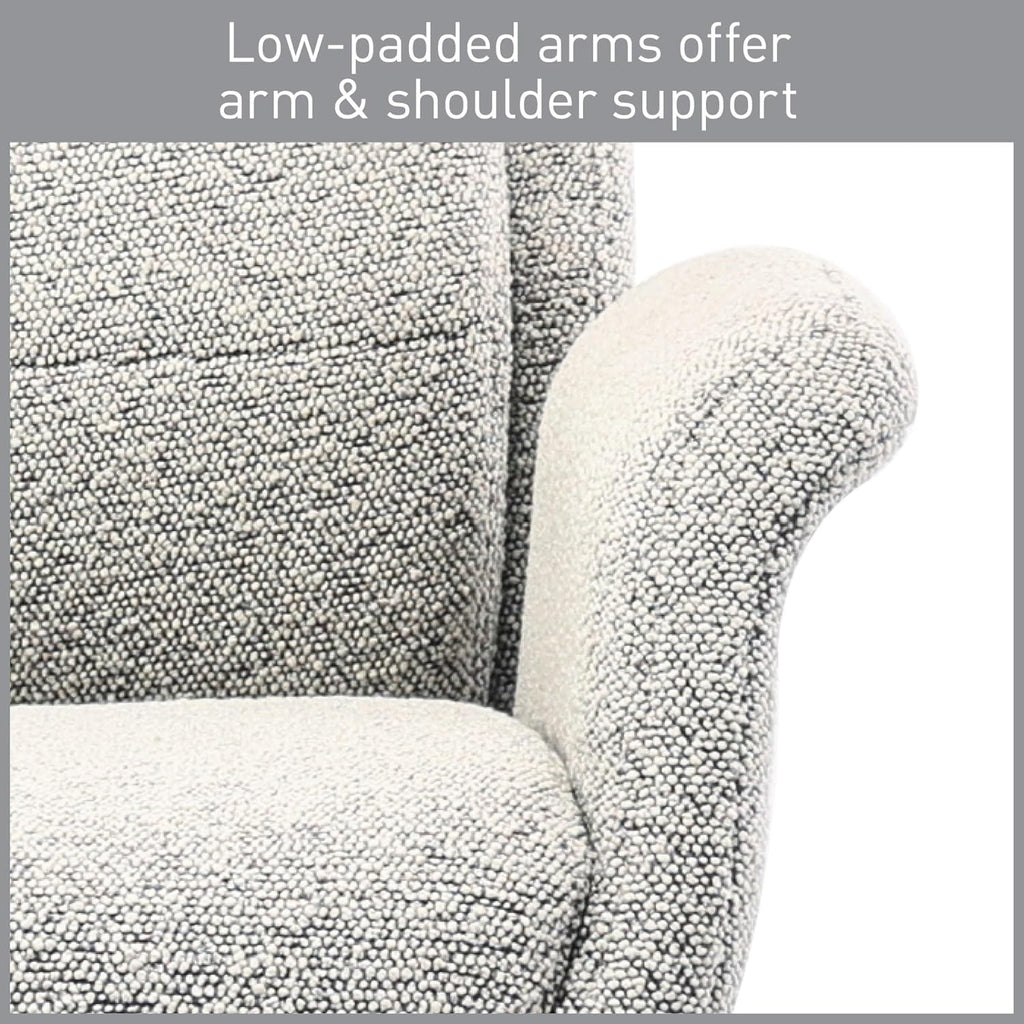 Realspace® Modern Comfort Pizana Bouclé Fabric High-Back Executive Office Chair, Light Sand/Brushed Nickel, BIFMA Compliant