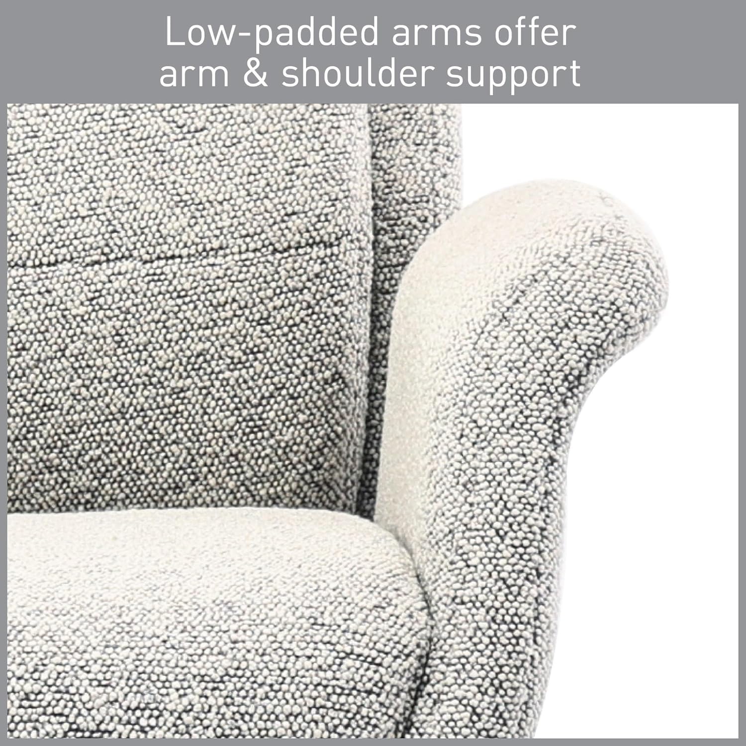 Realspace® Modern Comfort Pizana Bouclé Fabric High-Back Executive Office Chair, Light Sand/Brushed Nickel, BIFMA Compliant