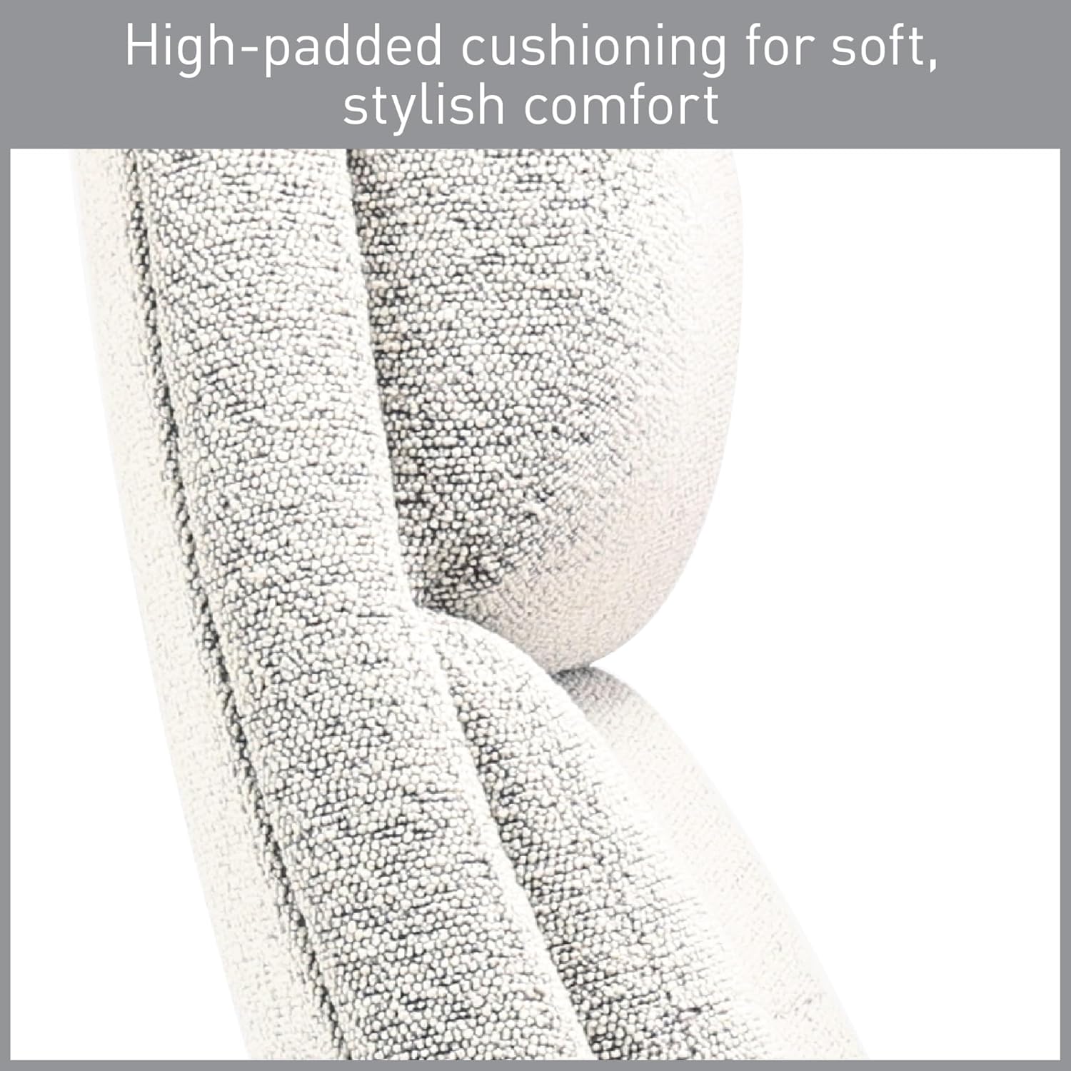 Realspace® Modern Comfort Pizana Bouclé Fabric High-Back Executive Office Chair, Light Sand/Brushed Nickel, BIFMA Compliant