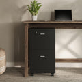 Lavish Home 2 Drawer File Cabinet - Filing Cabinet with Lock - Rolling File Cabinet for Under Desk Storage - Wood Filing Cabinet for Home or Office Organization (Pink)